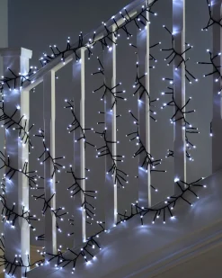 WeRChristmas 180 Chasing Cluster Light String, Bright White