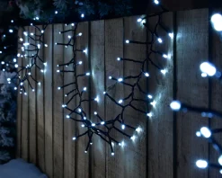 WeRChristmas 180 Chasing Cluster Light String, Bright White