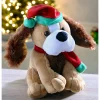 WeRChristmas 30 Cm Standing And Singing Dog With Flapping Ears Christmas Decoration