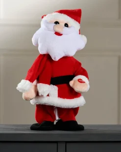 WeRChristmas 30 Cm Walking/Dancing And Singing Christmas Decoration, Santa