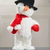 WeRChristmas 30 Cm Walking/Dancing And Singing Christmas Decoration, Snowman
