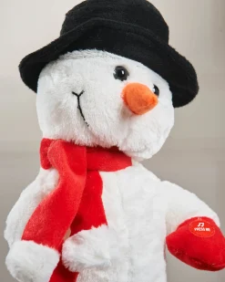 WeRChristmas 30 Cm Walking/Dancing And Singing Christmas Decoration, Snowman
