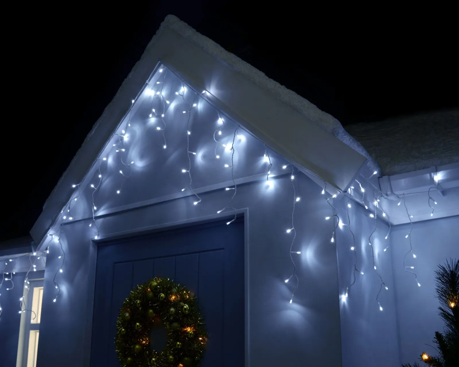 WeRChristmas 360 Icicle LED Light String, Bright White, 8.8 M