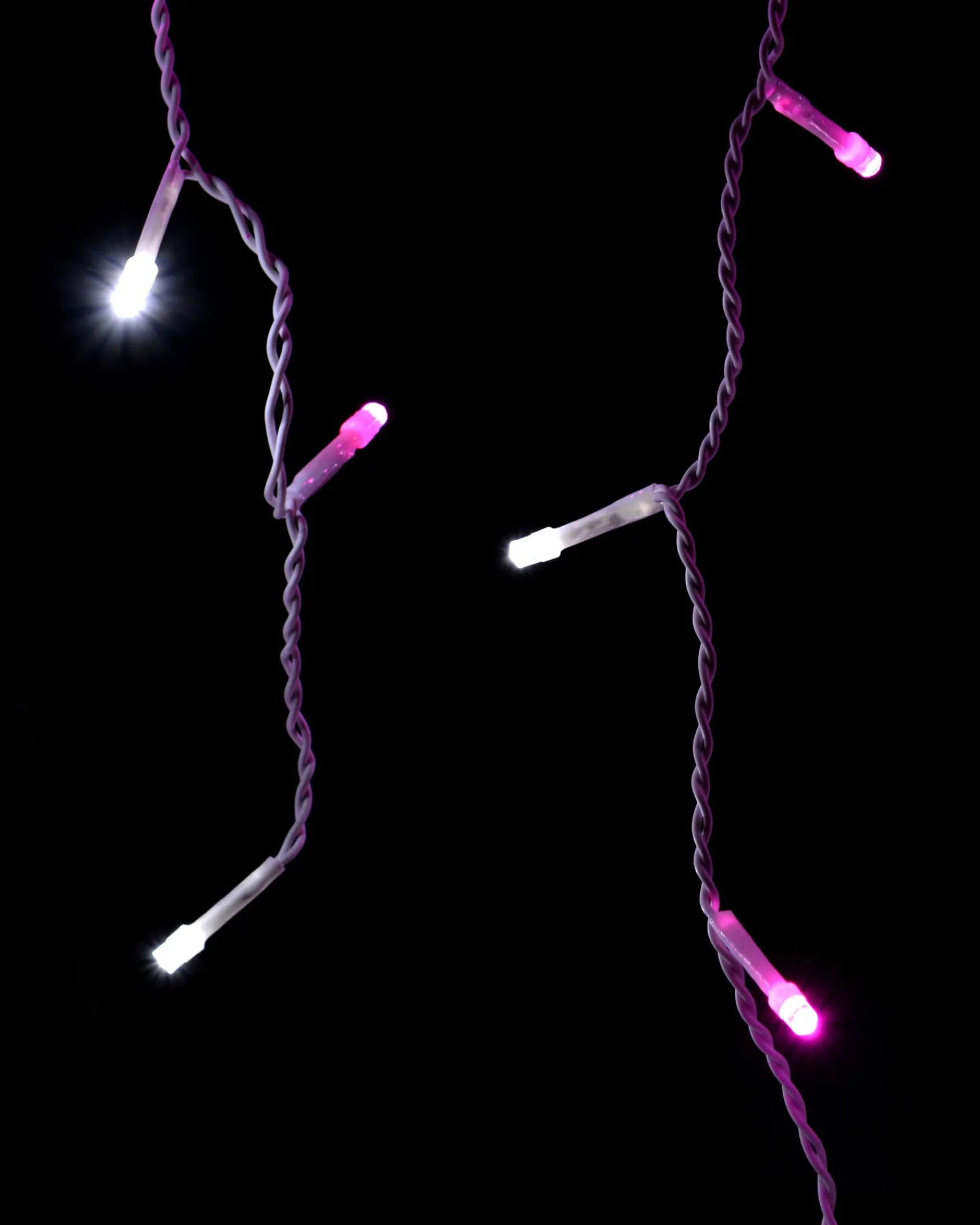WeRChristmas 360 Icicle LED Light String, Pink/White, 8.8 M