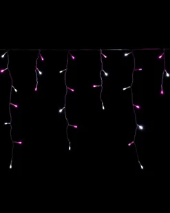 WeRChristmas 360 Icicle LED Light String, Pink/White, 8.8 M