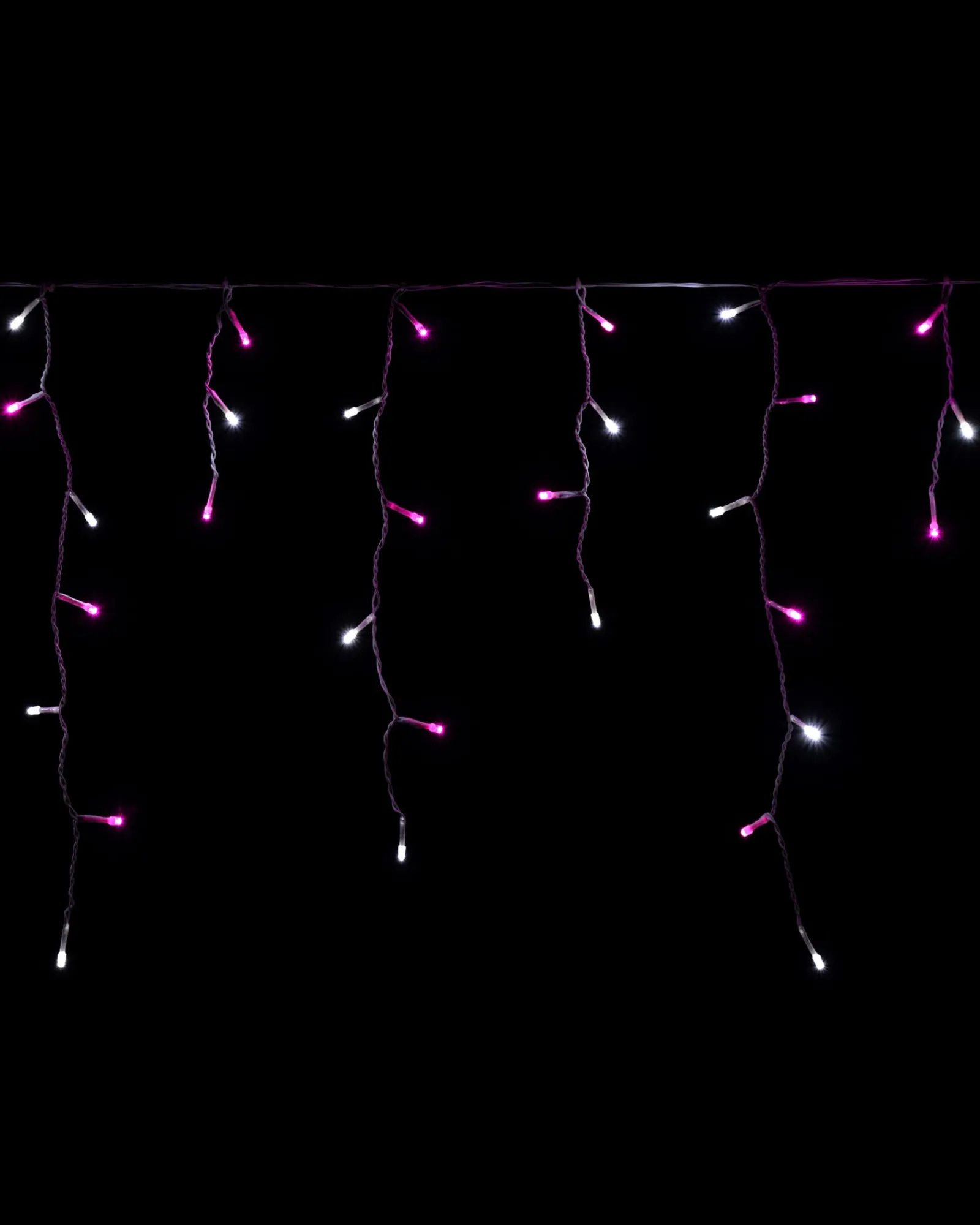 WeRChristmas 360 Icicle LED Light String, Pink/White, 8.8 M