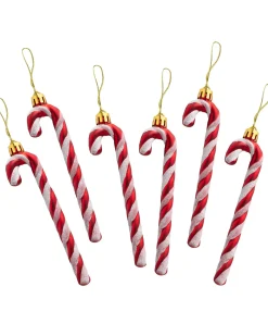 WeRChristmas 6 Pack Of Shatterproof Candy Canes, Red, 13 Cm