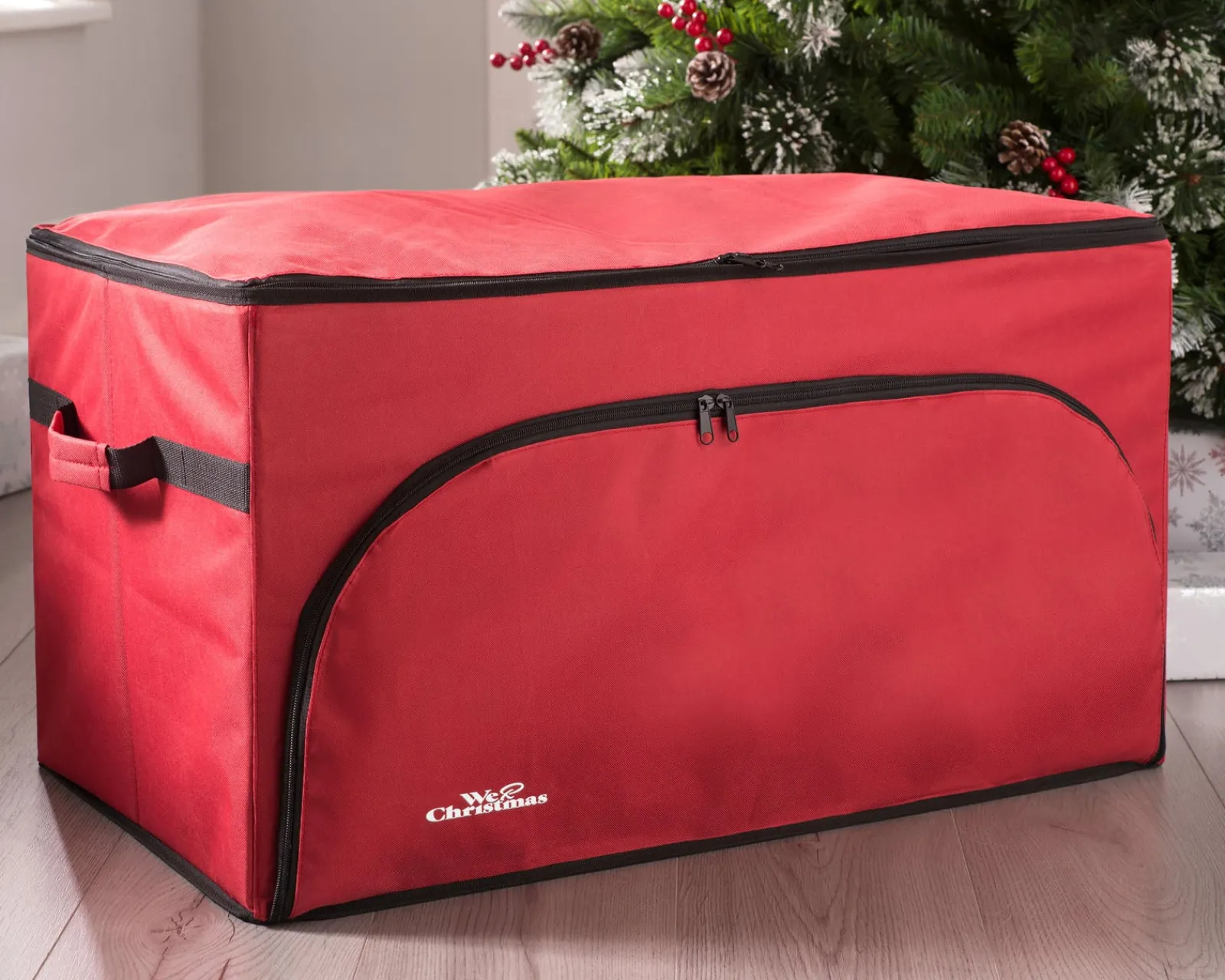 WeRChristmas 72 Piece Decoration And Ornament Storage Box, Red, 38 Cm