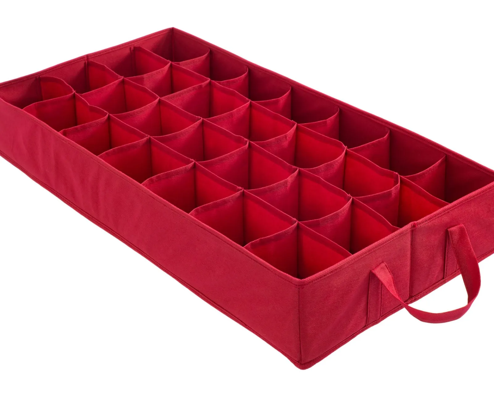 WeRChristmas 72 Piece Decoration And Ornament Storage Box, Red, 38 Cm
