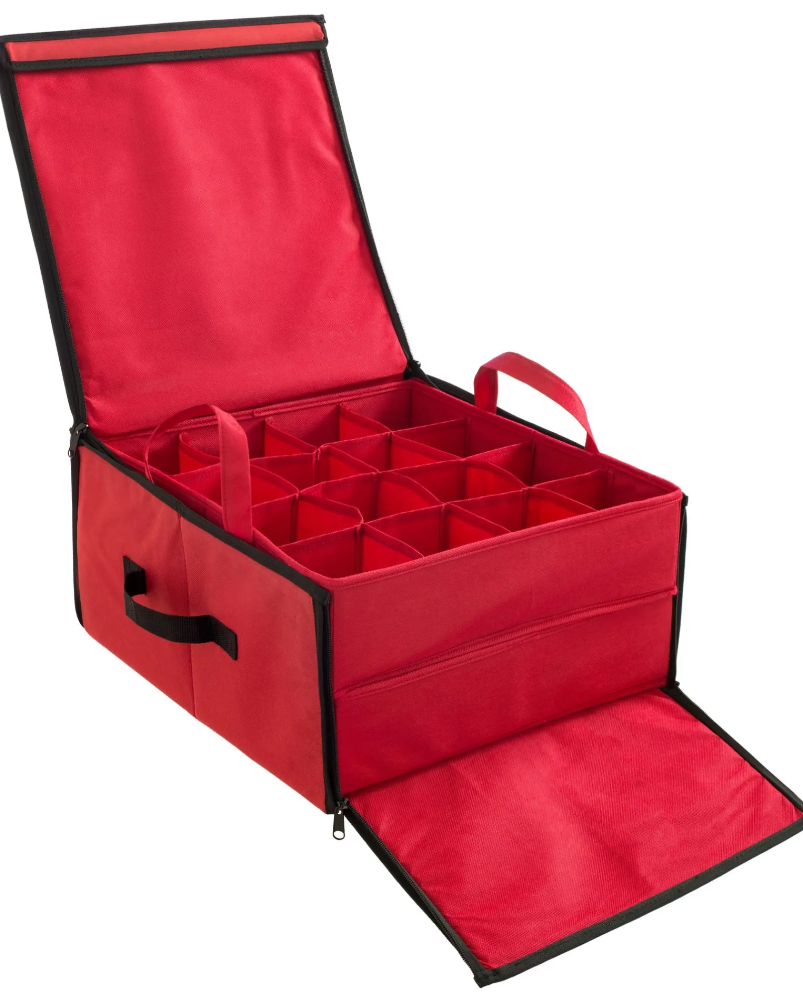 WeRChristmas 32 Piece Decoration And Ornament Storage Box, Red, 40 Cm