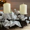 WeRChristmas 3 Pillar Decorated Candle Holder, Black/Silver