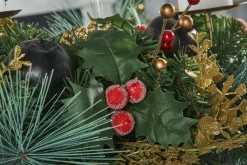 WeRChristmas 3 Pillar Decorated Garland Candle Holder, 76 Cm