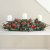 WeRChristmas 3 Pillar Decorated Garland Candle Holder, 76 Cm