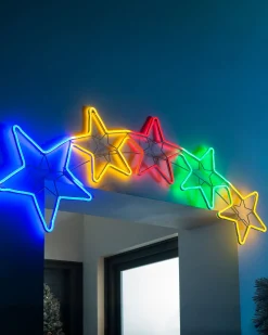WeRChristmas 5 Star Rope Light Silhouette, 190 Cm