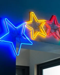 WeRChristmas 5 Star Rope Light Silhouette, 190 Cm