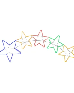 WeRChristmas 5 Star Rope Light Silhouette, 190 Cm
