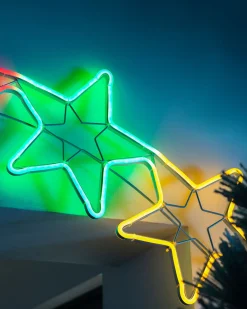 WeRChristmas 5 Star Rope Light Silhouette, 190 Cm