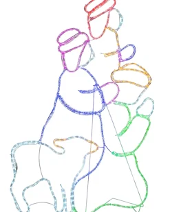 WeRChristmas 3 Wise Men Neon Rope Light Silhouette, 121 Cm