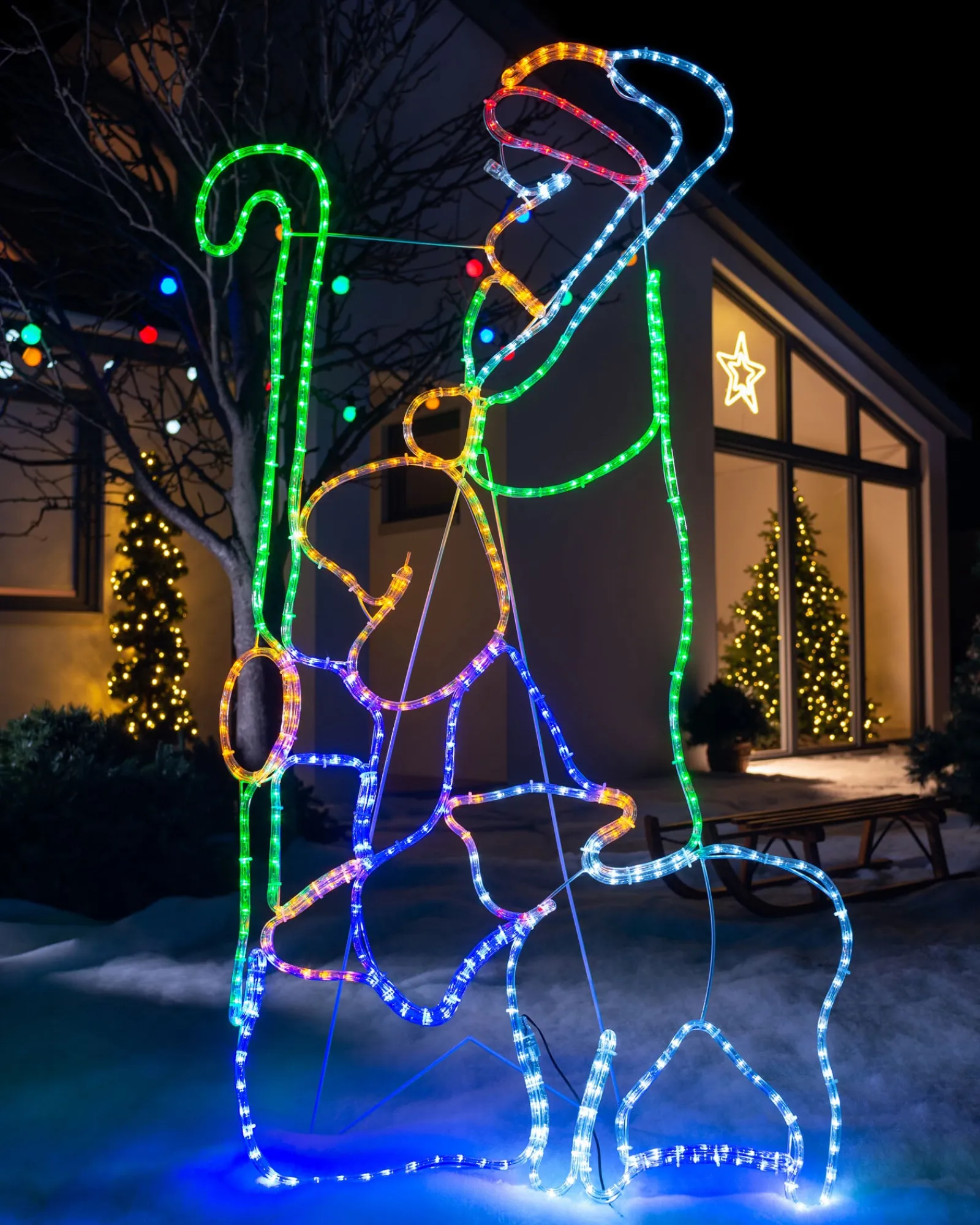 WeRChristmas 2 Wise Men Rope Light Silhouette, 152 Cm