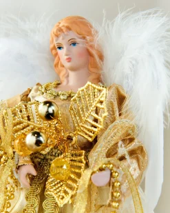 WeRChristmas Angel Christmas Tree Topper, Gold, 30 Cm