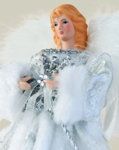 WeRChristmas Angel Christmas Tree Topper, White, 25 Cm