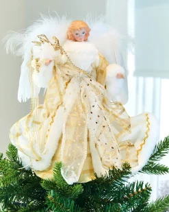 WeRChristmas Angel Christmas Tree Topper, Gold, 25 Cm