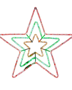 WeRChristmas Animated Flashing Star Rope Light Silhouette, 72 Cm
