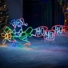 WeRChristmas Animated Flying Santa Rope Light Silhouette, 190 Cm