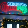 WeRChristmas Animated Merry Christmas Rope Light Silhouette, 185 Cm