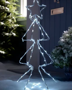 WeRChristmas Animated Multi-Function Christmas Tree Silhouette, 80 Cm
