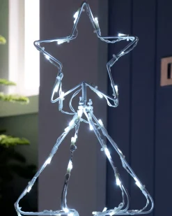WeRChristmas Animated Multi-Function Christmas Tree Silhouette, 80 Cm