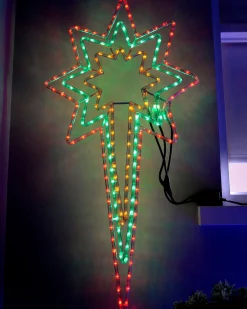 WeRChristmas Animated North Star LED Rope Light Silhouette, 116 Cm