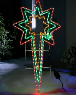 WeRChristmas Animated North Star LED Rope Light Silhouette, 116 Cm