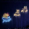 WeRChristmas Animated Reindeer With Santa Sleigh Rope Light Silhouette, 1 M