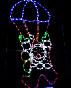 WeRChristmas Animated Santa Parachute Rope Light Silhouette, 183 Cm