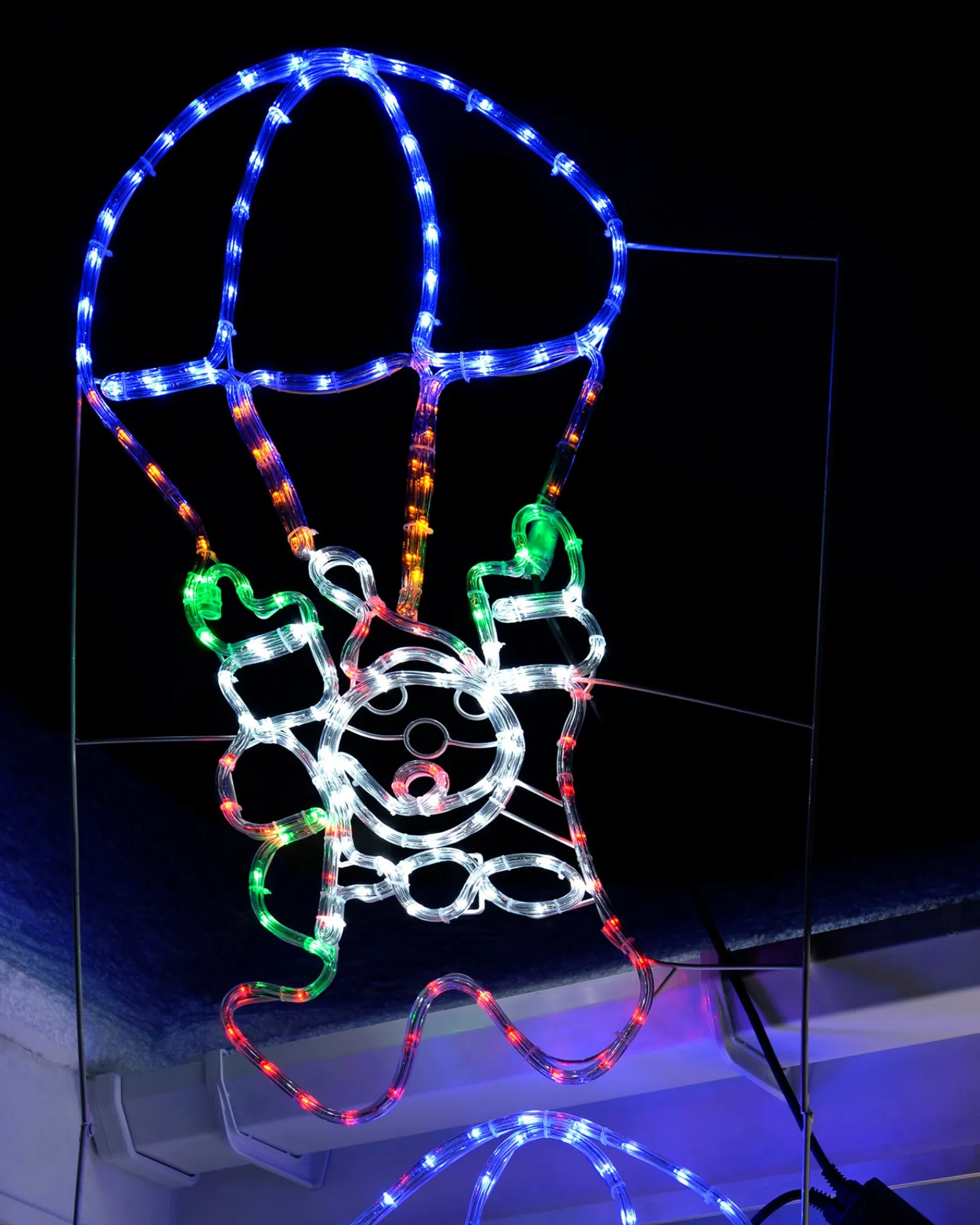 WeRChristmas Animated Santa Parachute Rope Light Silhouette, 183 Cm