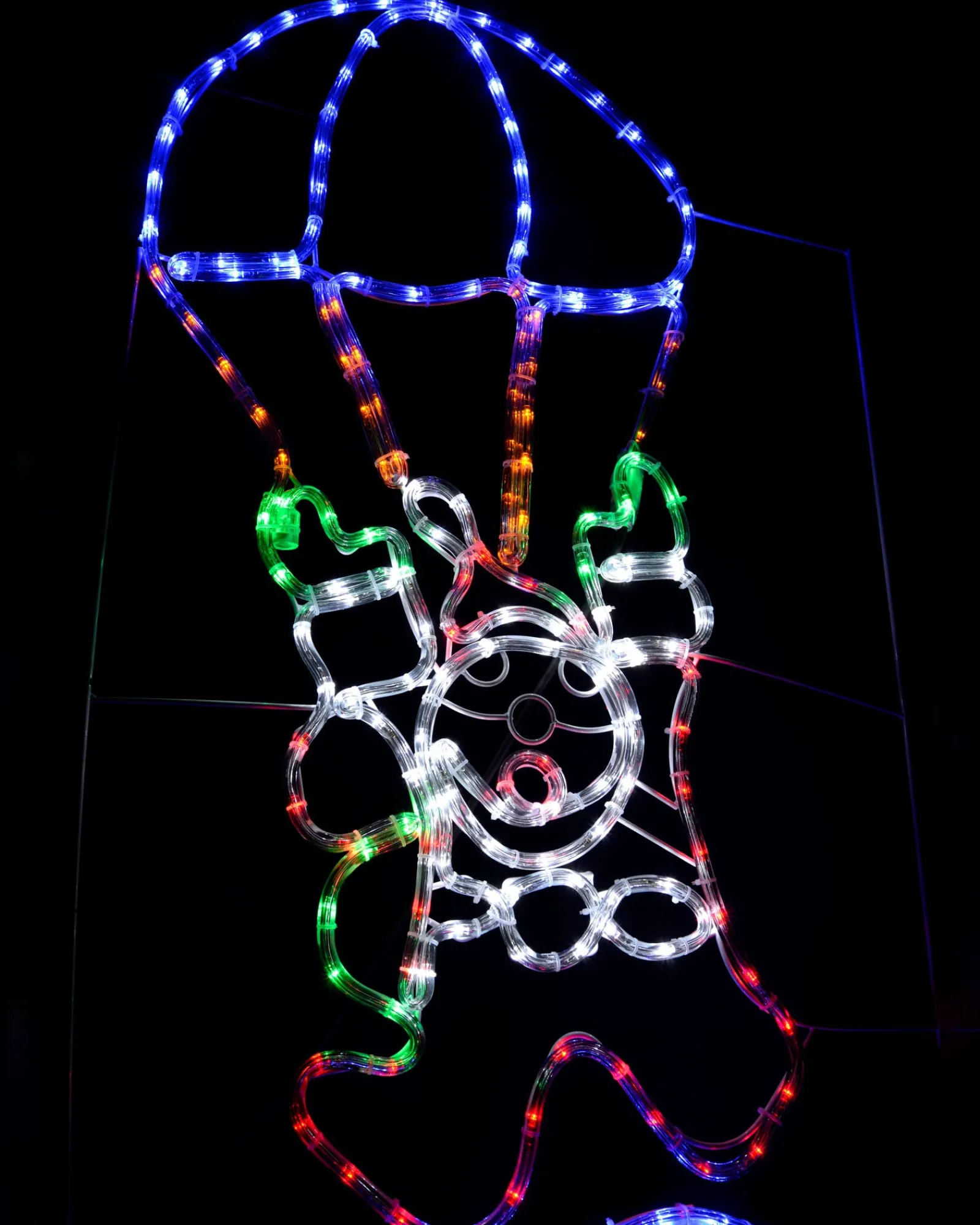 WeRChristmas Animated Santa Parachute Rope Light Silhouette, 183 Cm
