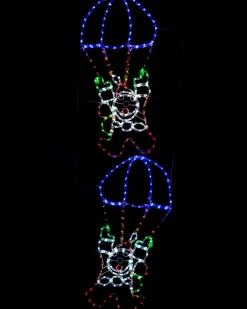 WeRChristmas Animated Santa Parachute Rope Light Silhouette, 183 Cm