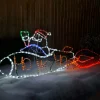 WeRChristmas Animated Santa Rocket Rope Light Silhouette, 170 Cm