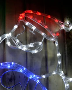 WeRChristmas Animated Santa Rocket Rope Light Silhouette, 170 Cm