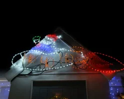 WeRChristmas Animated Santa Rocket Rope Light Silhouette, 170 Cm