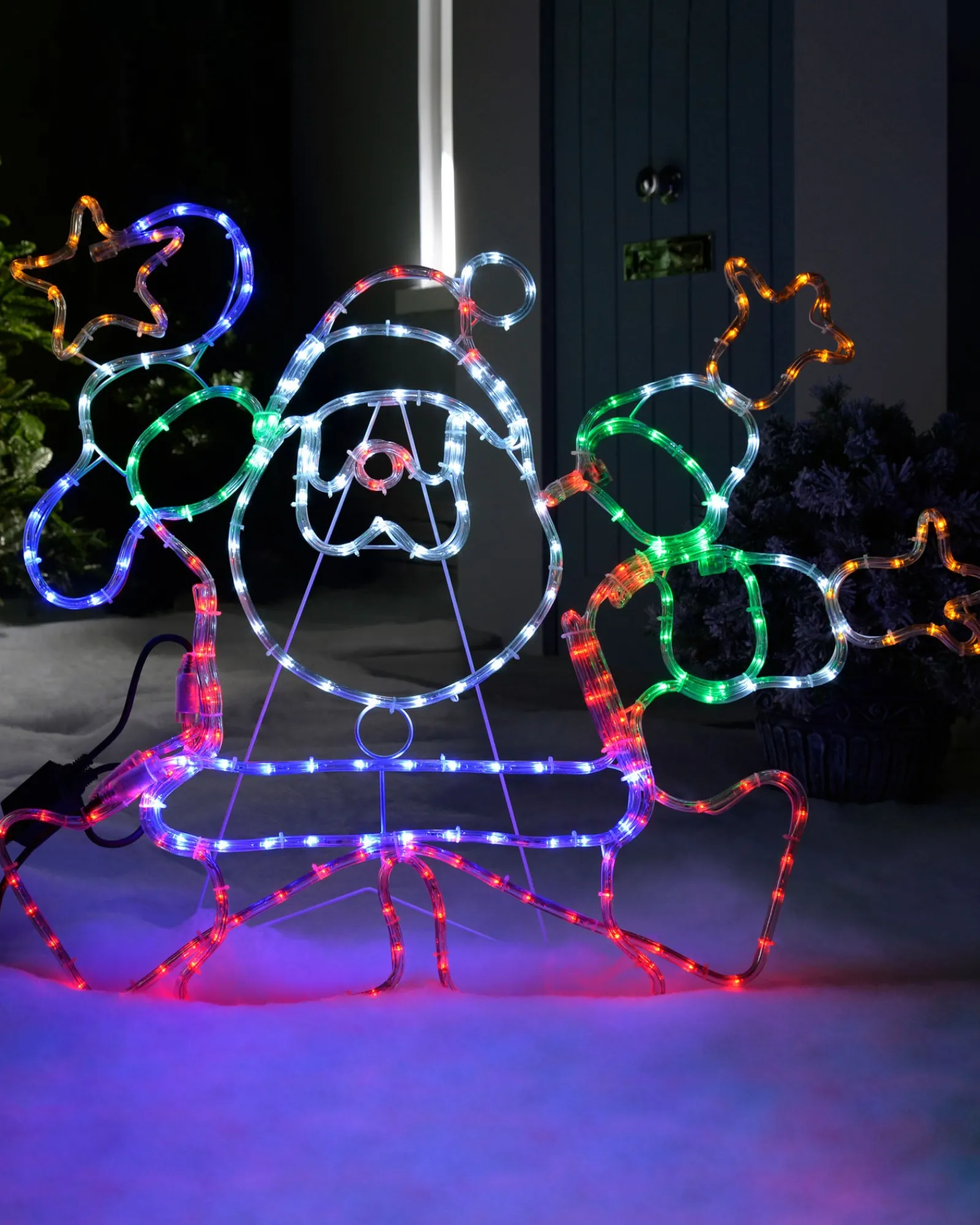 WeRChristmas Animated Santa Rope Light Silhouette, 90 Cm