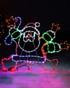WeRChristmas Animated Santa Rope Light Silhouette, 90 Cm
