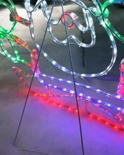 WeRChristmas Animated Santa Rope Light Silhouette, 90 Cm