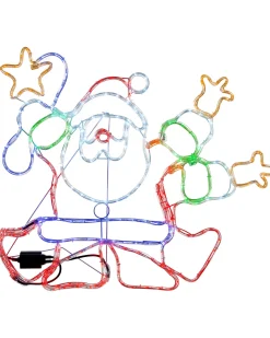 WeRChristmas Animated Santa Rope Light Silhouette, 90 Cm