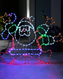 WeRChristmas Animated Santa Rope Light Silhouette, 90 Cm