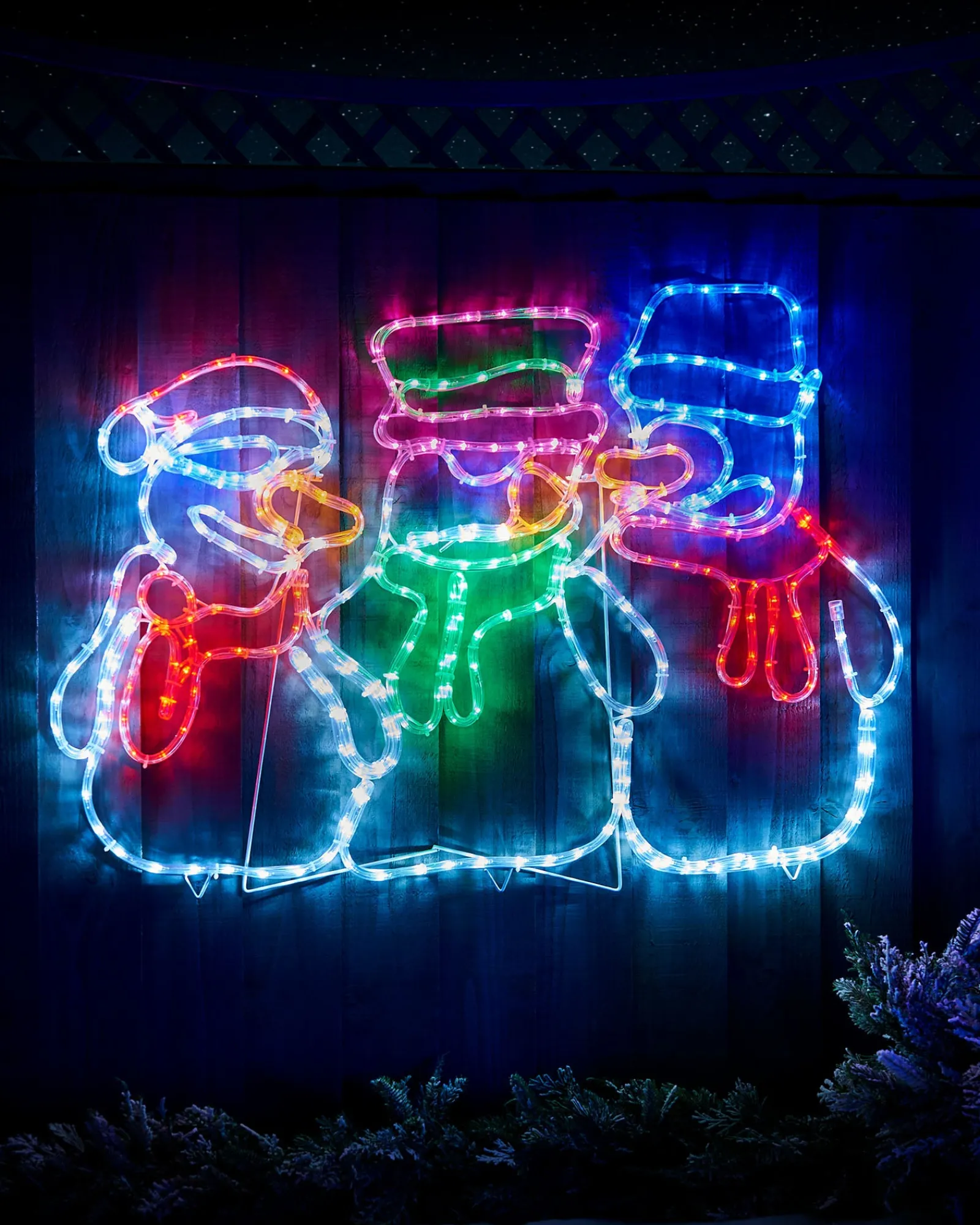 WeRChristmas Animated Snowman Rope Light Silhouette, 105 Cm