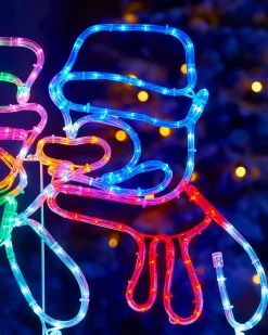 WeRChristmas Animated Snowman Rope Light Silhouette, 105 Cm