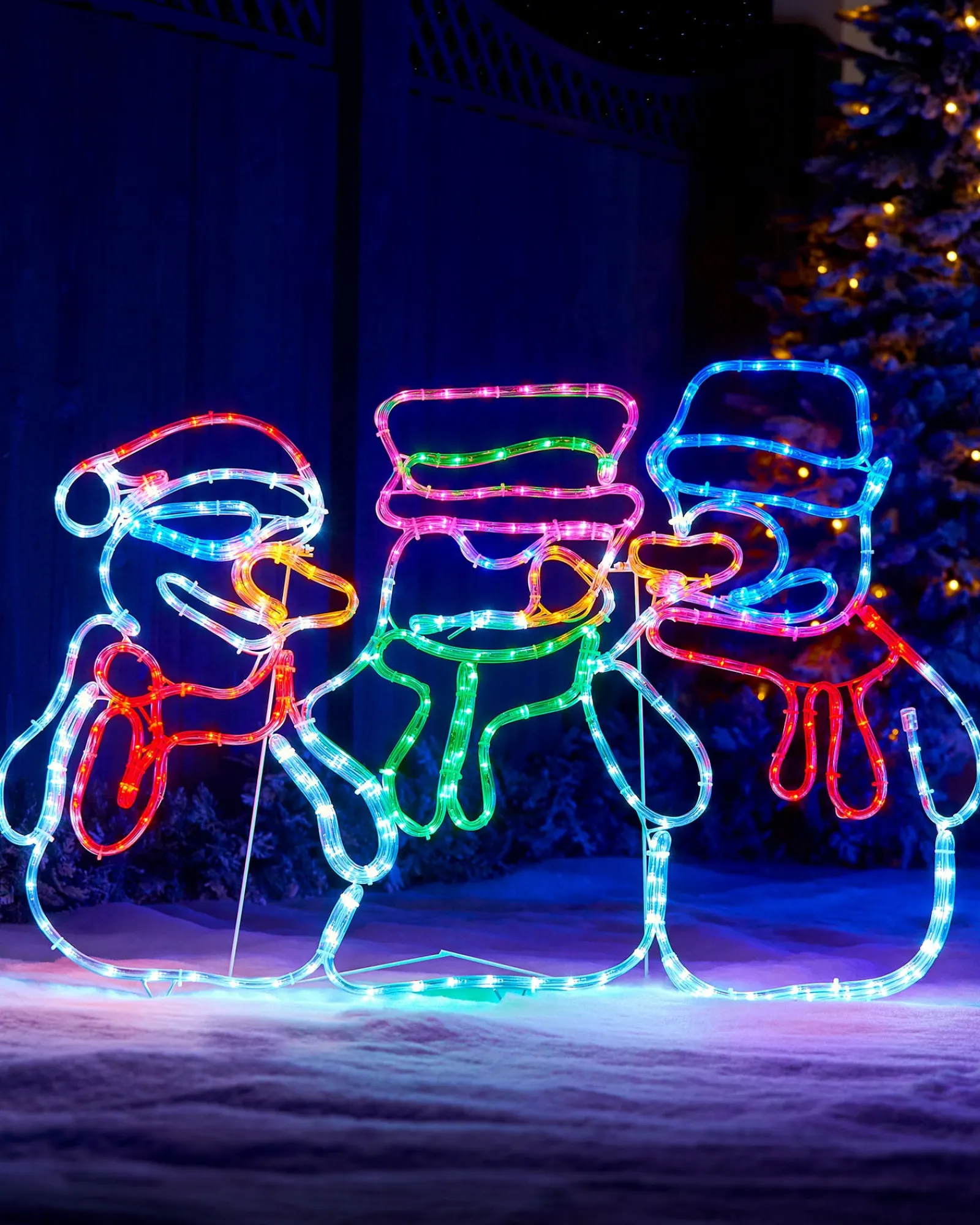 WeRChristmas Animated Snowman Rope Light Silhouette, 105 Cm