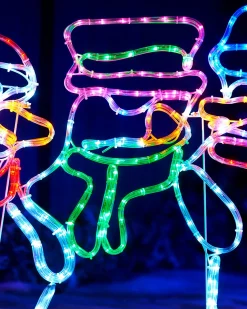 WeRChristmas Animated Snowman Rope Light Silhouette, 105 Cm